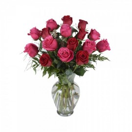 Le bouquet de 16 roses assorties
